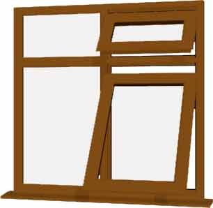 Oak uPVC Window - Design 32