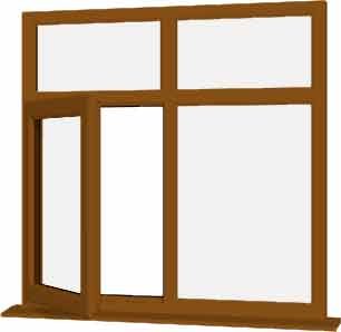 Oak uPVC Window - Design 30