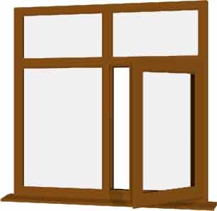Oak uPVC Window - Design 29