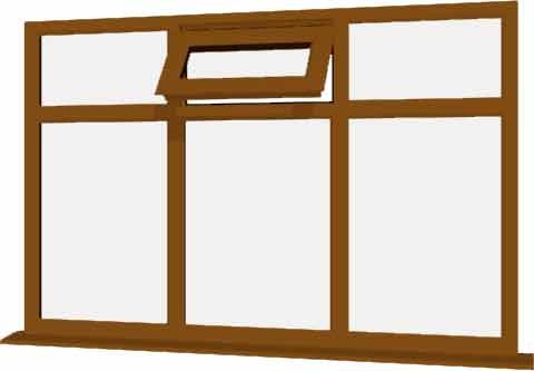 Oak uPVC Window - Design 26