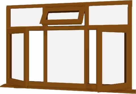 Oak uPVC Window - Design 25