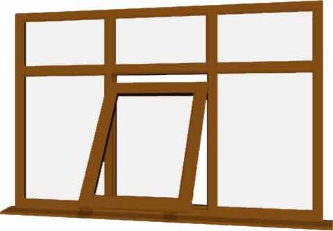 Oak uPVC Window - Design 21