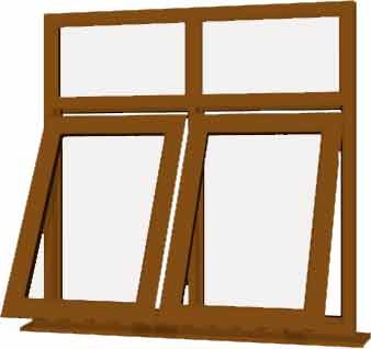 Oak uPVC Window - Design 20