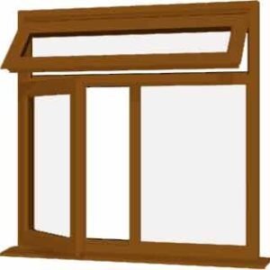 Oak uPVC Window - Design 19
