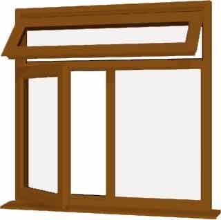 Oak uPVC Window - Design 19