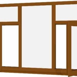 Oak uPVC Window - Design 17
