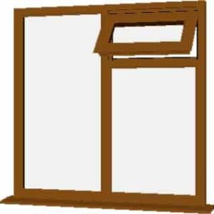 Oak uPVC Window - Design 15