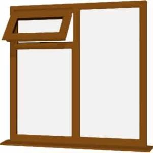 Oak uPVC Window - Design 14