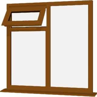 Oak uPVC Window - Design 14