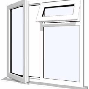 White uPVC Window - Design 84