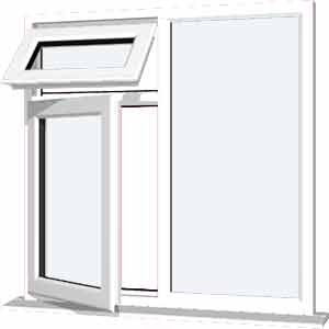 White uPVC Window - Design 77