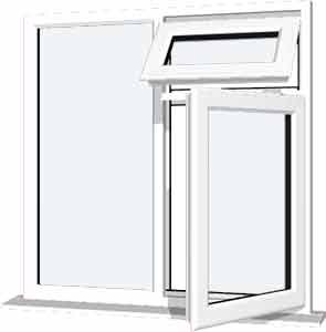 White uPVC Window - Design 76