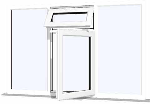 White uPVC Window - Design 57