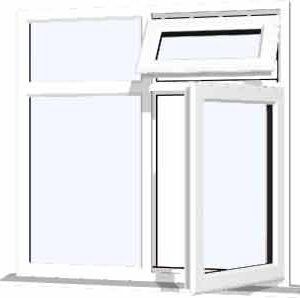 White uPVC Window - Design 34
