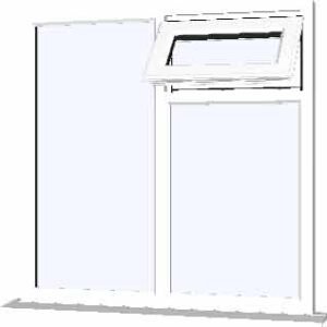 White uPVC Window - Design 15
