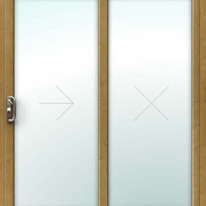 Irish Oak uPVC Patio Door – 2 Pane Sliding Design