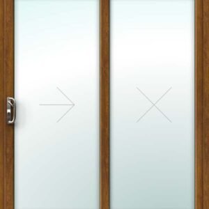 Golden Oak uPVC Patio Door – 2 Pane Sliding Design