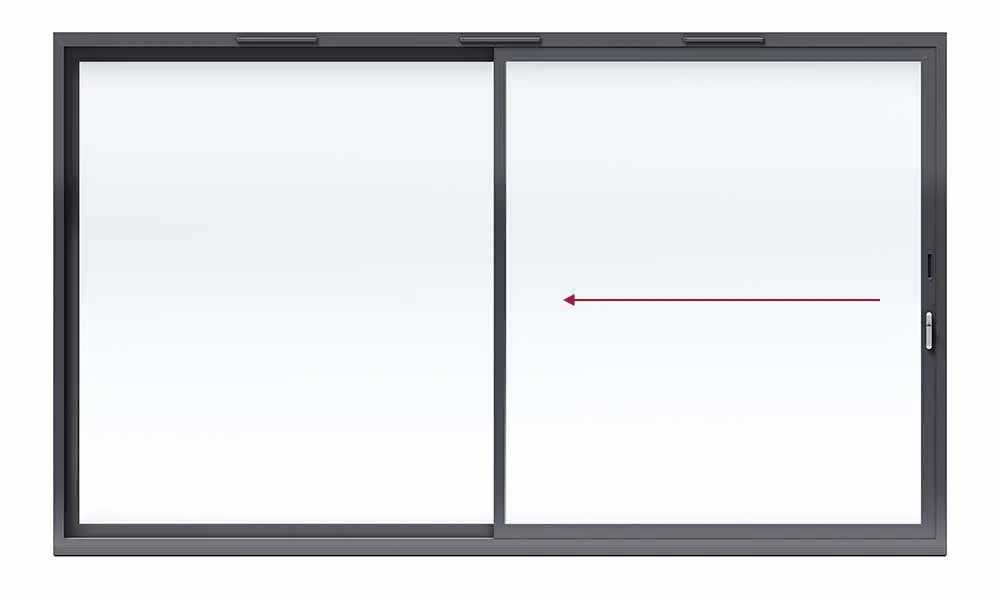Aluminium 2-Panel Sliding Patio Door – Sliding Left