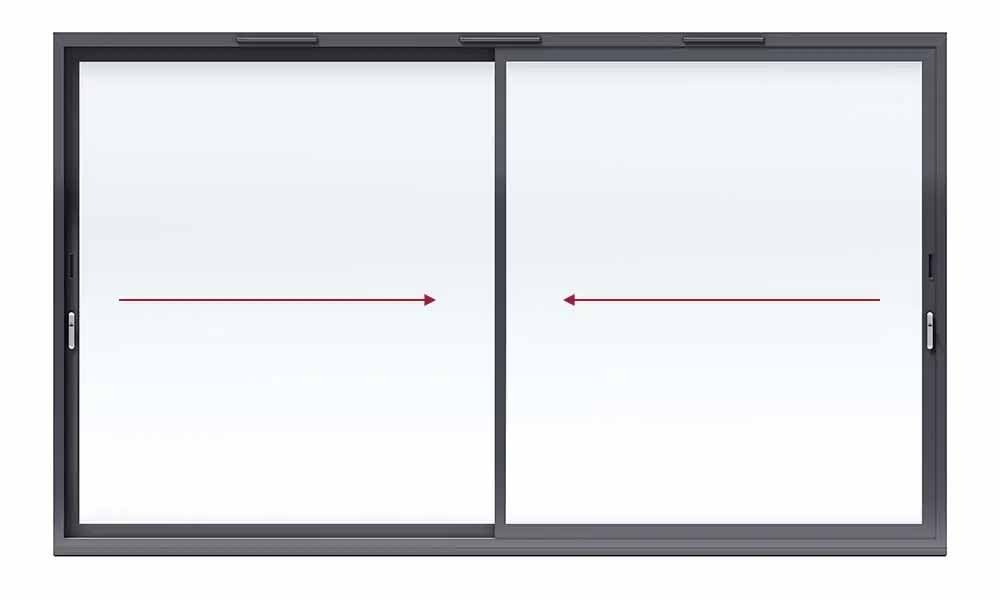 Aluminium 2-Panel Sliding Patio Door – Both Sliding