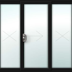 Black uPVC Patio Door – 3 Pane Sliding Design
