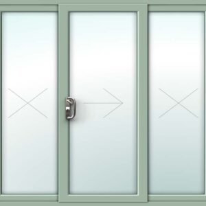 Chartwell Green uPVC Patio Door – 3 Pane Sliding Design