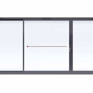Aluminium 3-Panel Sliding Patio Door – Centre Sliding Left