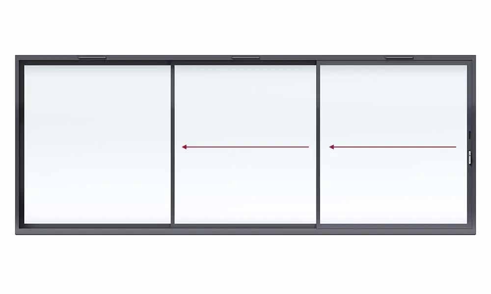 Aluminium 3-Panel Sliding Patio Door – Sliding Left