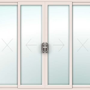 Cream uPVC Patio Door – 4 Pane Sliding Design