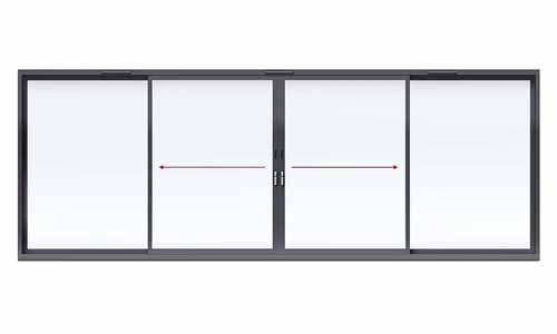 Aluminium 4-Panel Sliding Patio Door – Centre Sliding