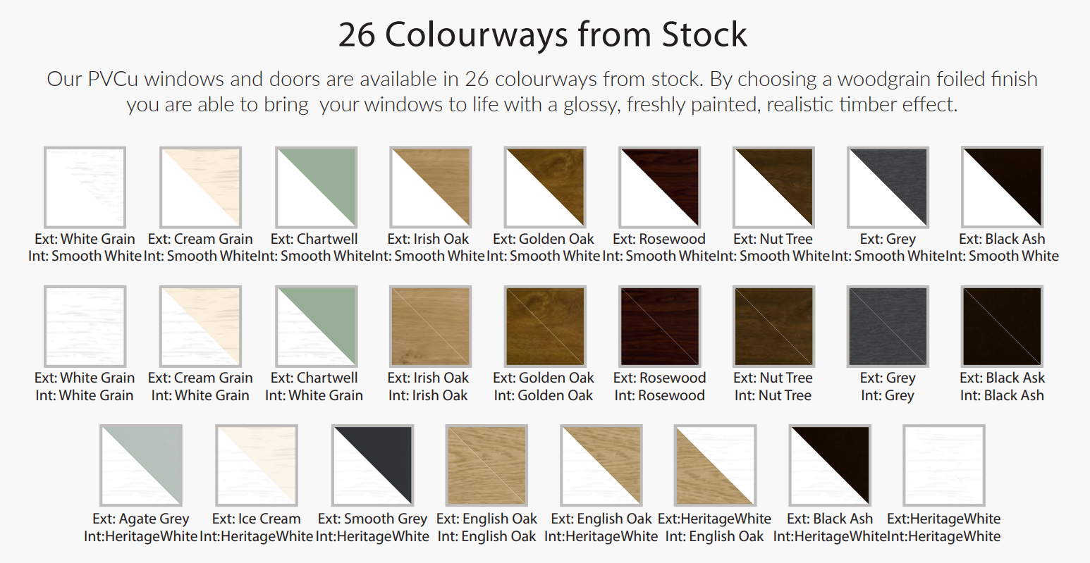 Internal and External Frame Colours