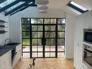 Aluminium French Glazed Internal Doors - with Side Panels & Top Light - Image 4