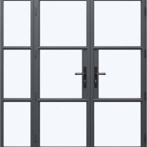 Heritage Aluminium French Doors - with Left Side Panel