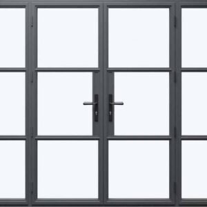 Heritage Aluminium French Doors - with Side Panels (Left & Right)