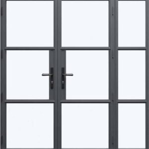 Heritage Aluminium French Doors - with Right Side Panel