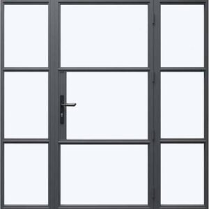 Heritage Aluminium Single Door - with Side Panels (Left & Right)