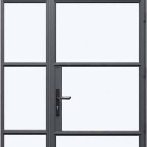 Heritage Aluminium Single Door - with Left Side Panel & Top Light