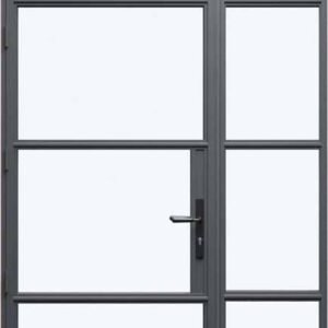 Heritage Aluminium Single Door - with Right Side Panel & Top Light