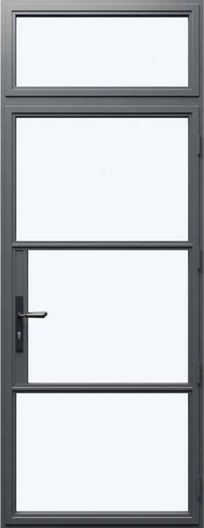 Heritage Aluminium Single Door - with Top Light