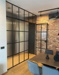 Aluminium French Glazed Internal Doors - with Side Panels & Top Light - Image 2