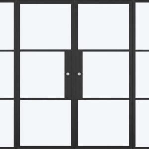 Aluminium French Glazed Internal Doors - with Side Panels
