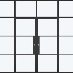 Aluminium French Glazed Internal Doors - with Side Panels & Top Light