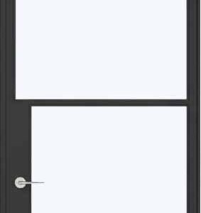Aluminium Glazed Internal Single Door - with Top Light