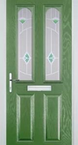 Fern Green 2 Panel 2 Arch Murano Composite Front Door