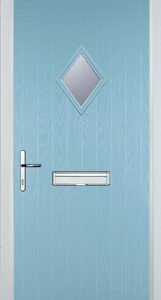 Duck Egg Blue Diamond Composite Front Door