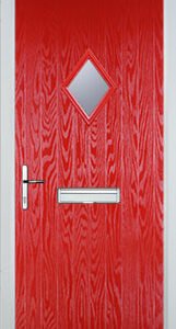 Poppy Red Diamond Composite Front Door