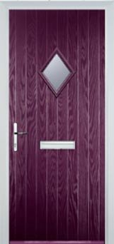 Purple Violet Diamond Composite Front Door