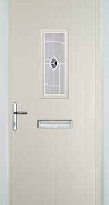 Cream 1 Square Murano Composite Front Door