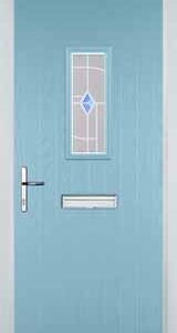 Duck Egg Blue 1 Square Murano Composite Front Door
