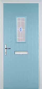 Duck Egg Blue 1 Square Murano Composite Front Door