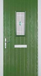 Fern Green 1 Square Murano Composite Front Door